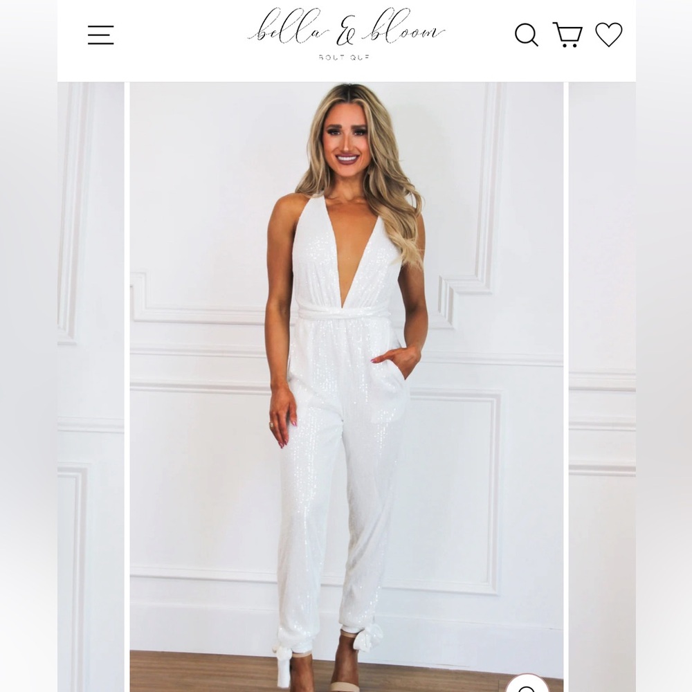 Bella and Bloom Wrap Sequin Jumpsuit